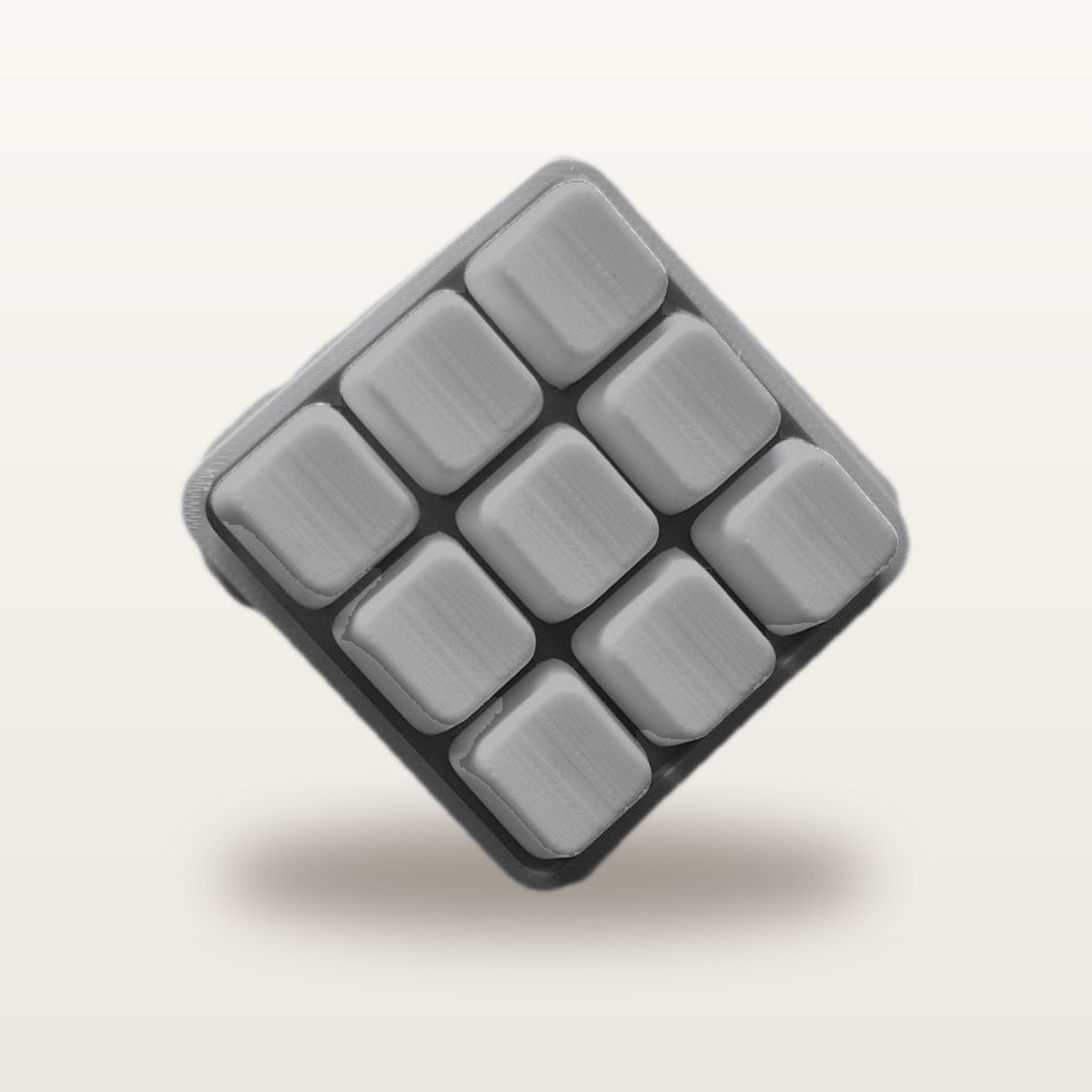 Clickey Cloud Nine met grijze basis en grijze keycaps