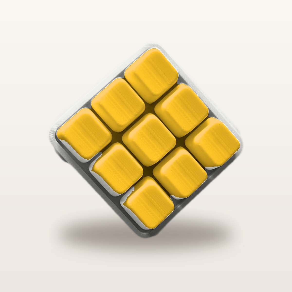Clickey Cloud Nine met witte basis en gele keycaps