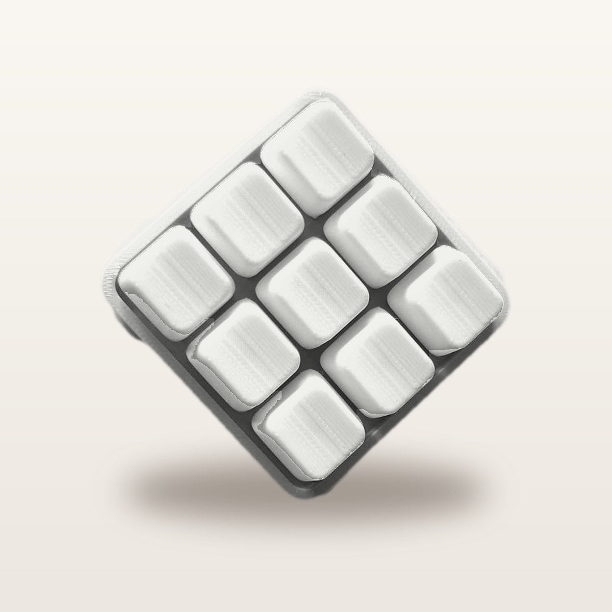 Clickey Cloud Nine met witte basis en witte keycaps