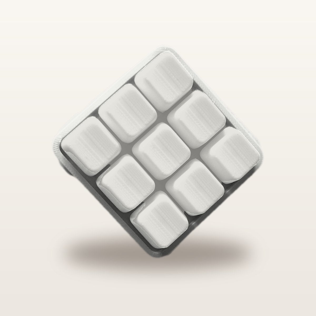 Clickey Cloud Nine met witte basis en mat witte keycaps