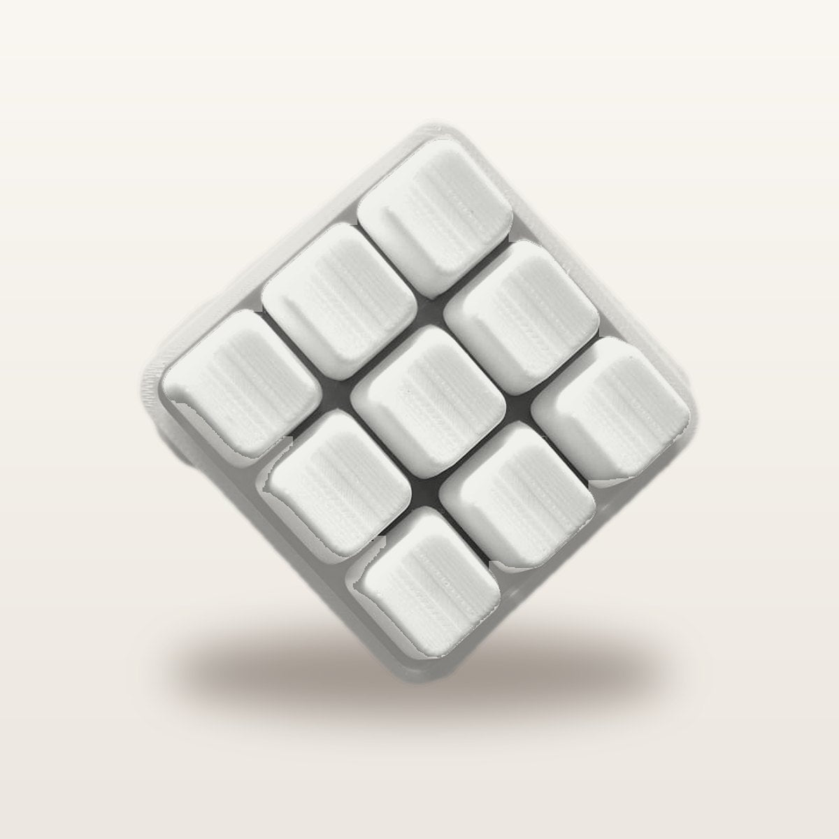 Clickey Cloud Nine met mat witte basis en witte keycaps