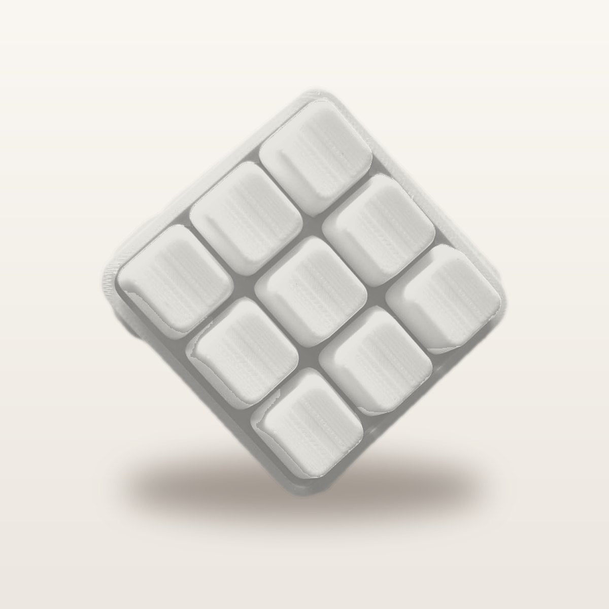 Clickey Cloud Nine met mat witte basis en mat witte keycaps