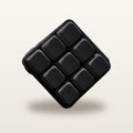 Clickey Cloud Nine met zwarte basis en zwarte keycaps