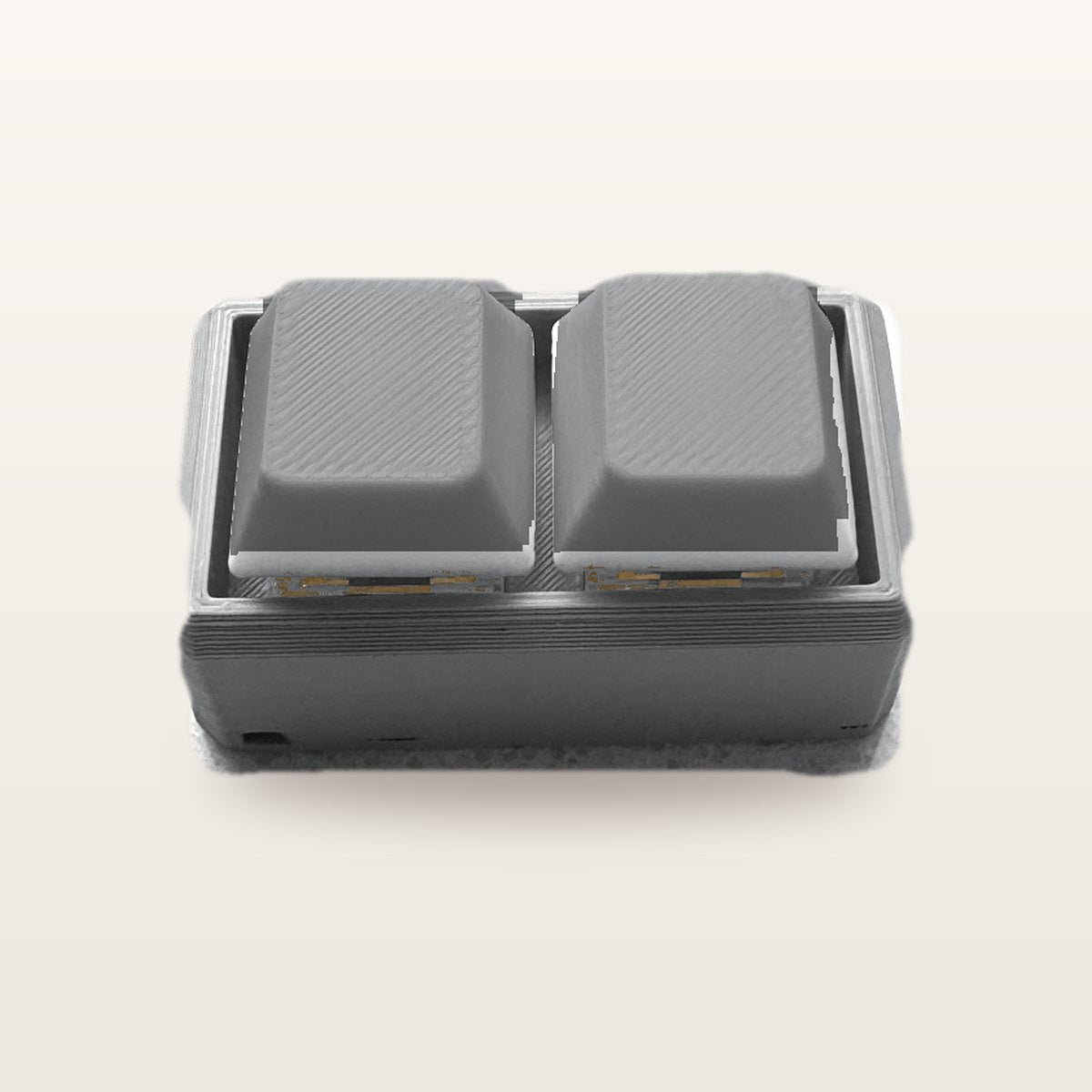 Clickey Duo met grijze basis en grijze keycaps