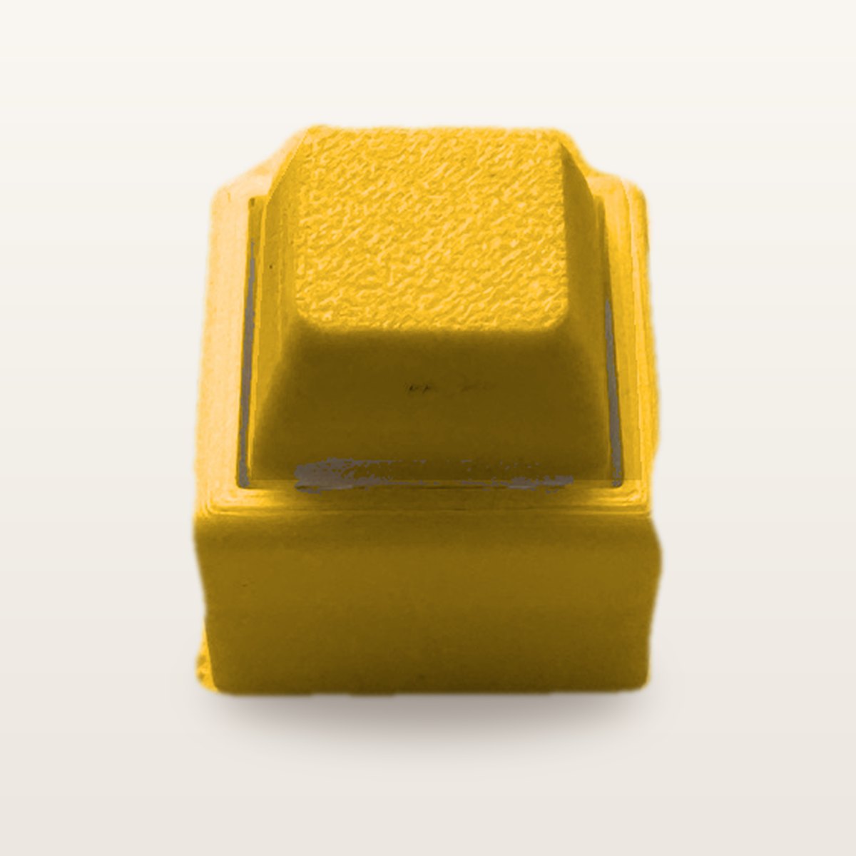 Clickey Mono met gele basis en gele keycaps