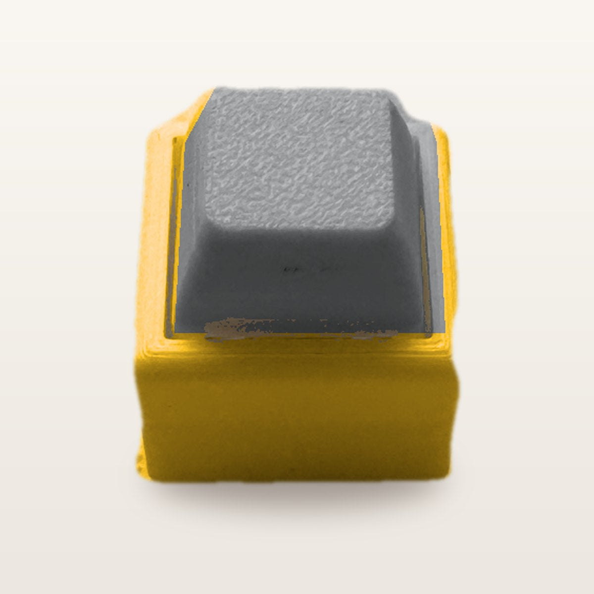 Clickey Mono met gele basis en grijze keycaps