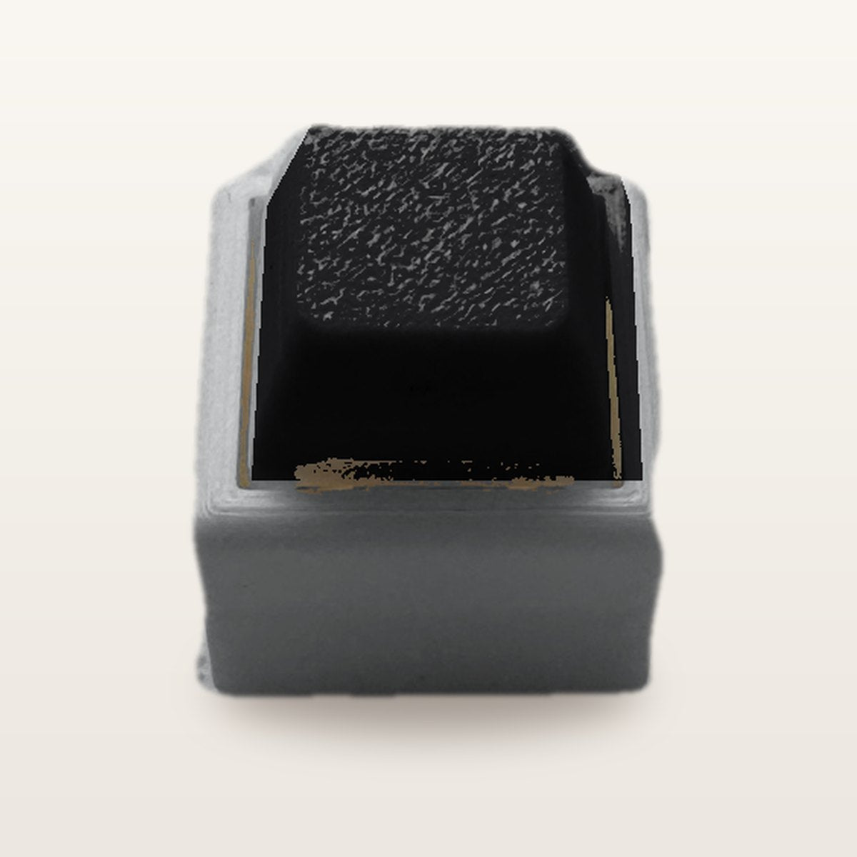 Clickey Mono met grijze basis en zwarte keycaps