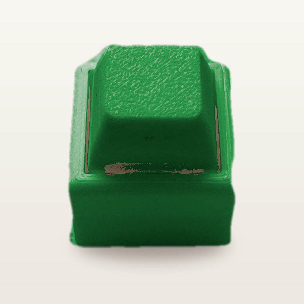 Clickey Mono met groene basis en groene keycaps
