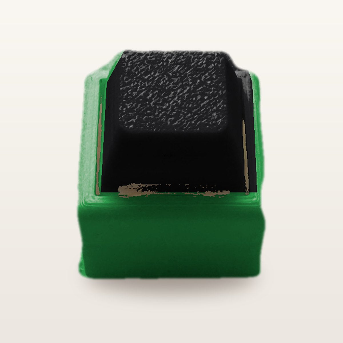 Clickey Mono met groene basis en zwarte keycaps