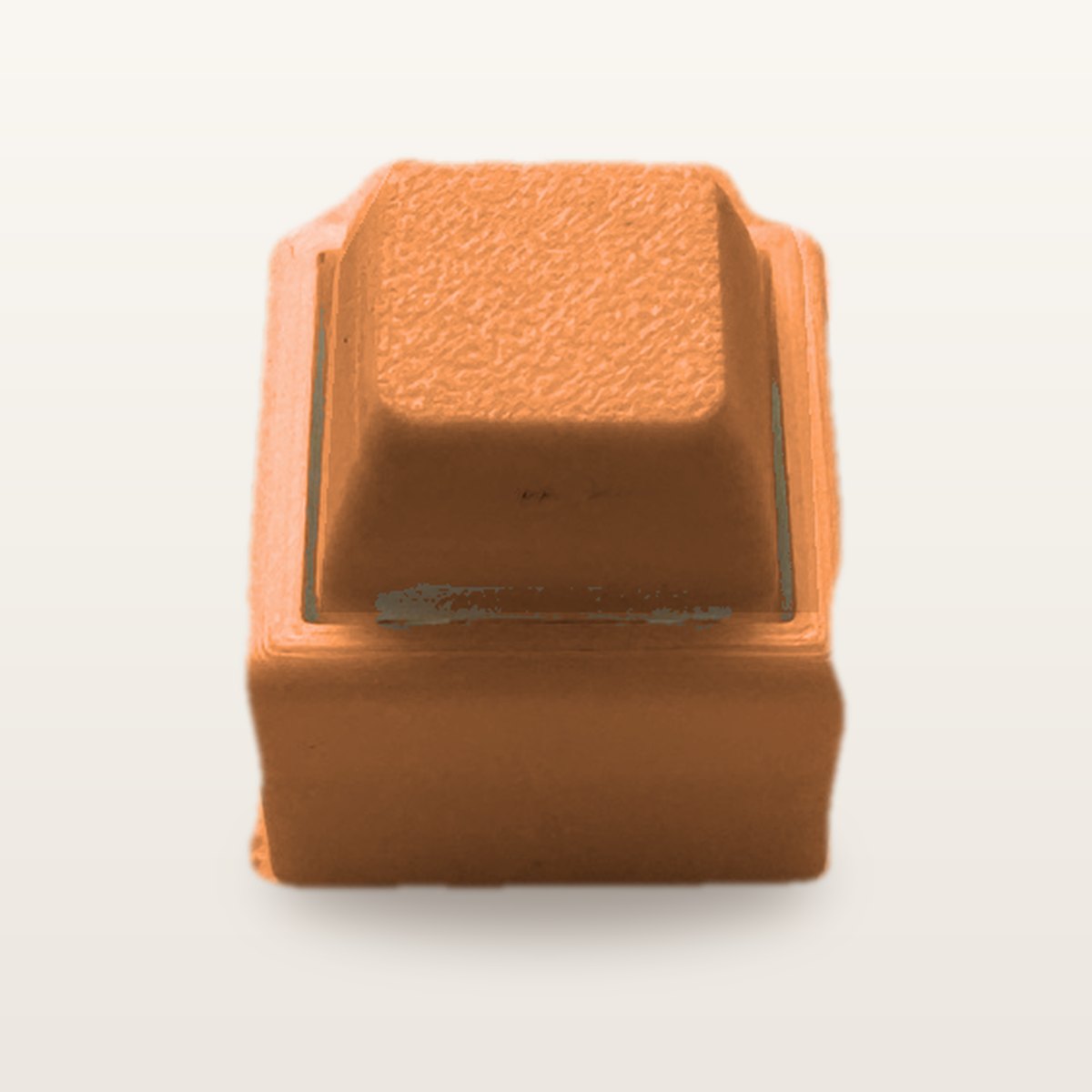 Clickey Mono met oranje basis en oranje keycaps