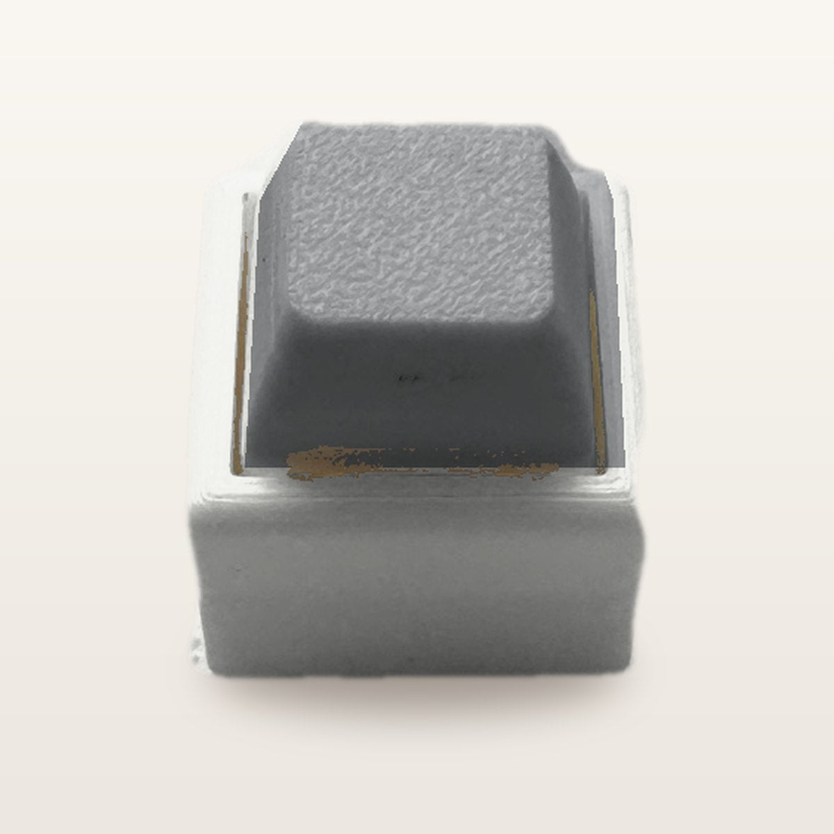 Clickey Mono met witte basis en grijze keycaps