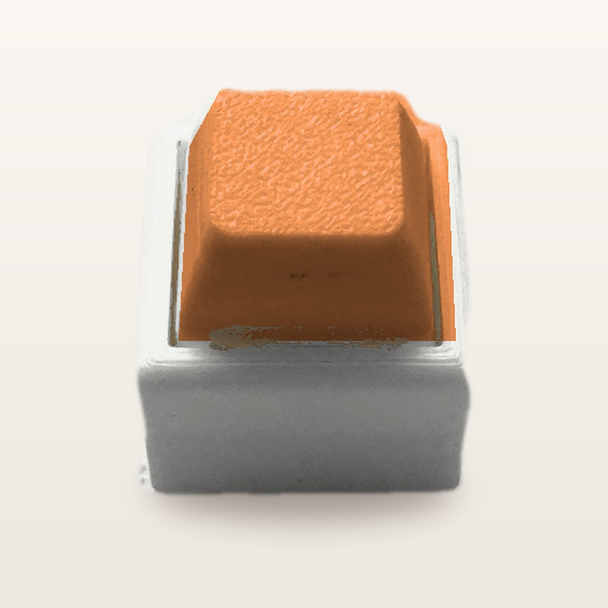 Clickey Mono met witte basis en oranje keycaps