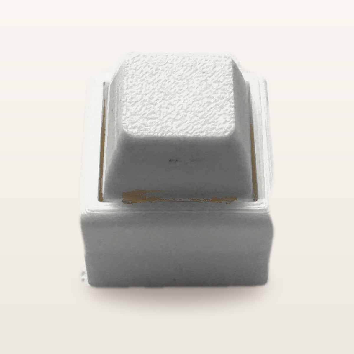 Clickey Mono met witte basis en witte keycaps