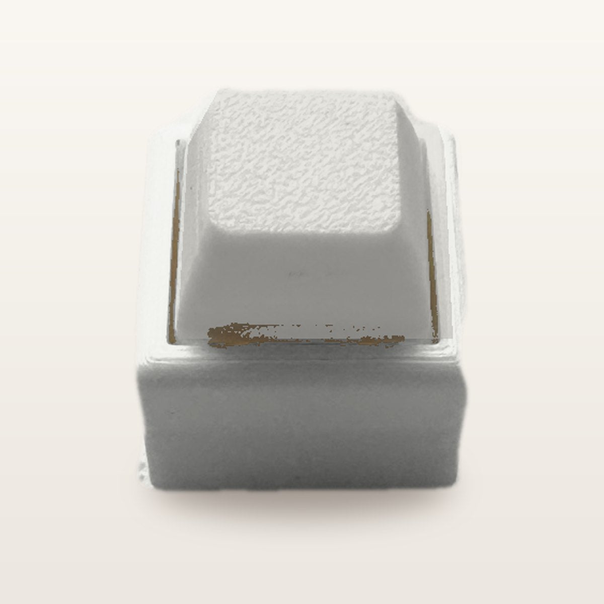 Clickey Mono met witte basis en mat witte keycaps