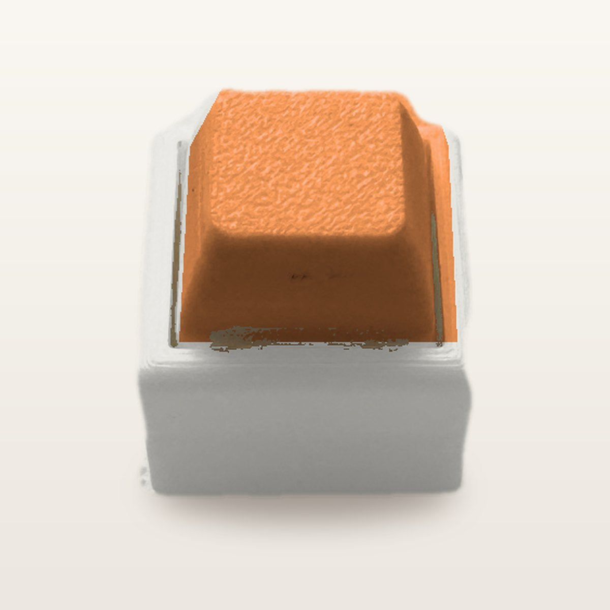 Clickey Mono met mat witte basis en oranje keycaps