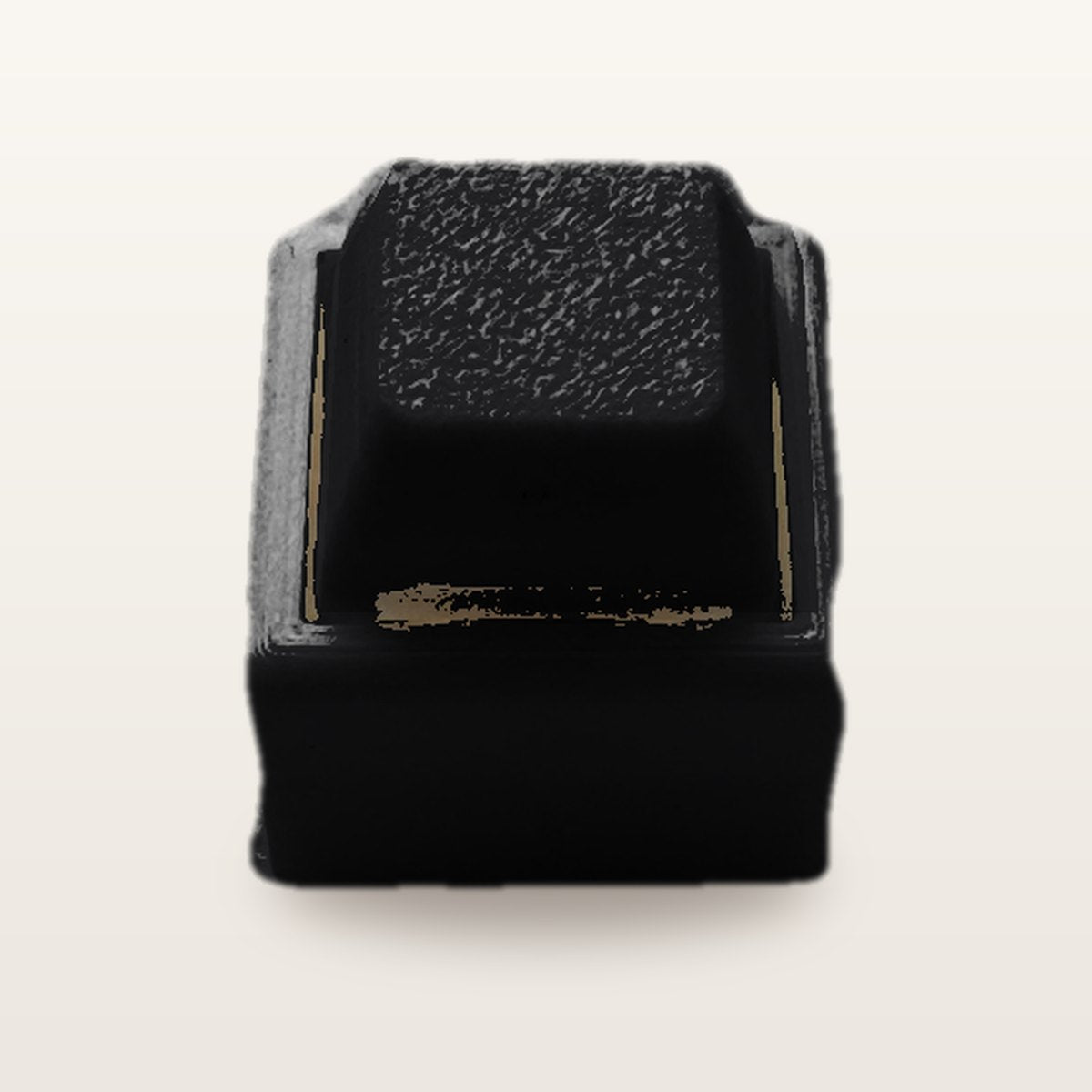 Clickey Mono met zwarte basis en zwarte keycaps