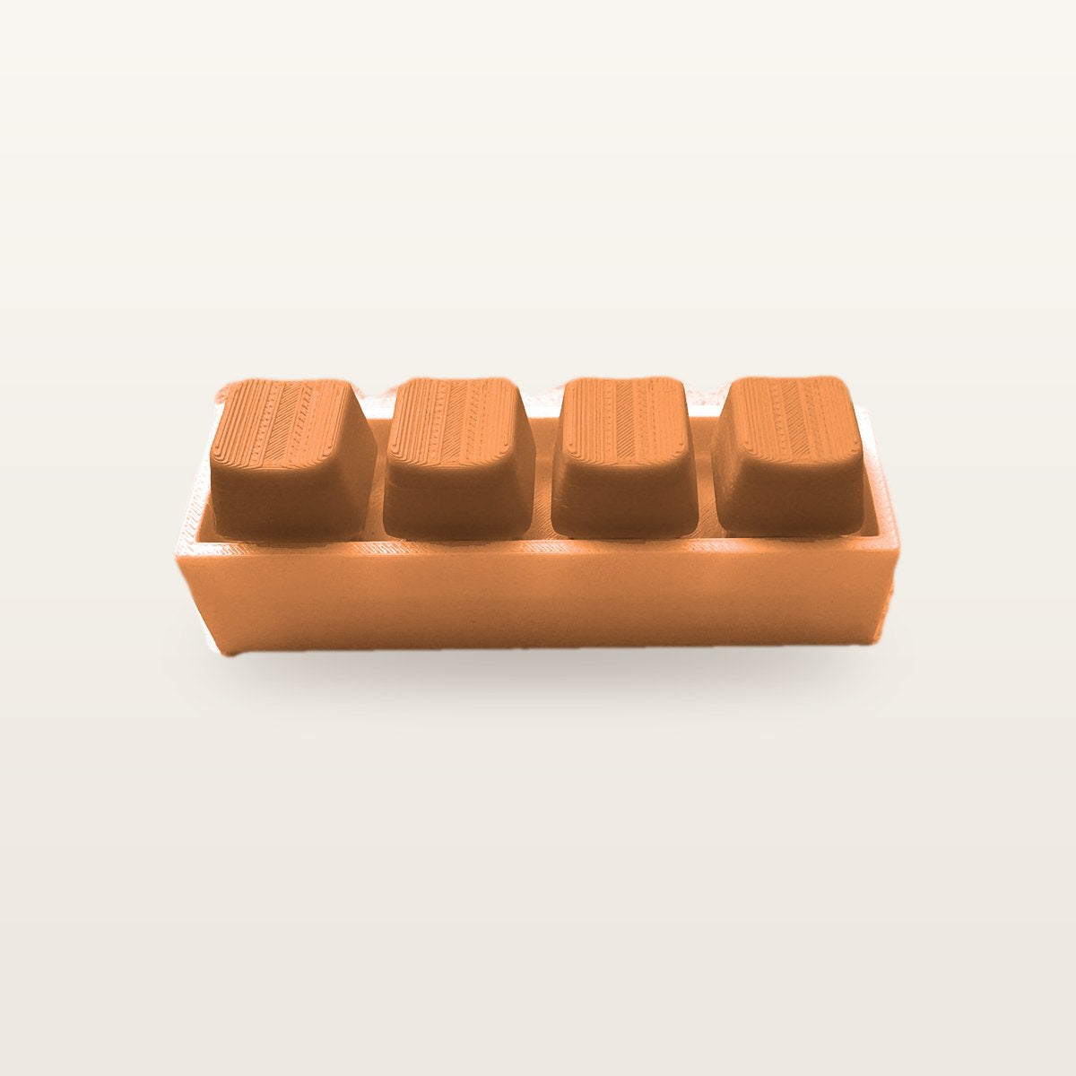 Clickey Royal Four met oranje basis en oranje keycaps