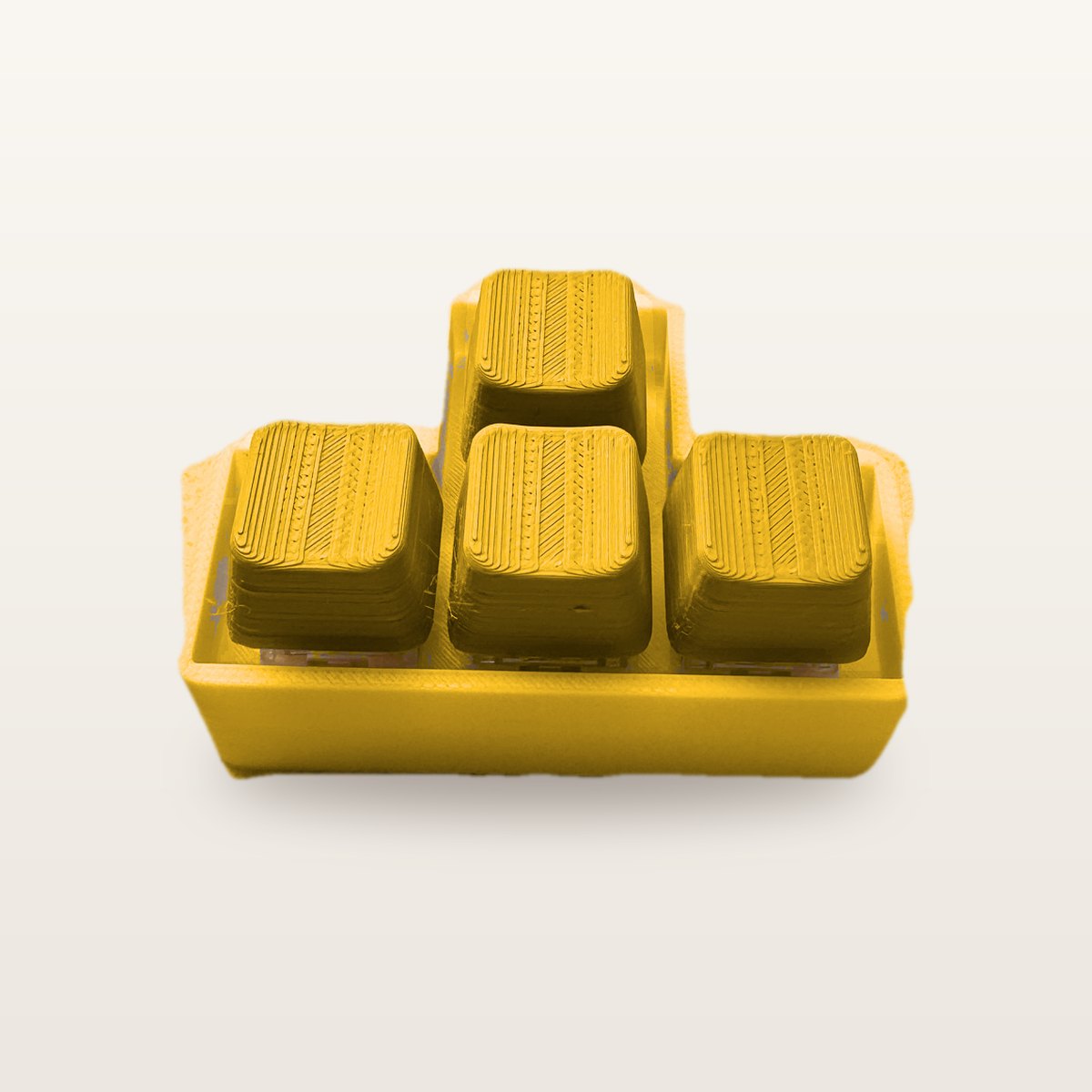 Clickey WASD met gele basis en gele keycaps