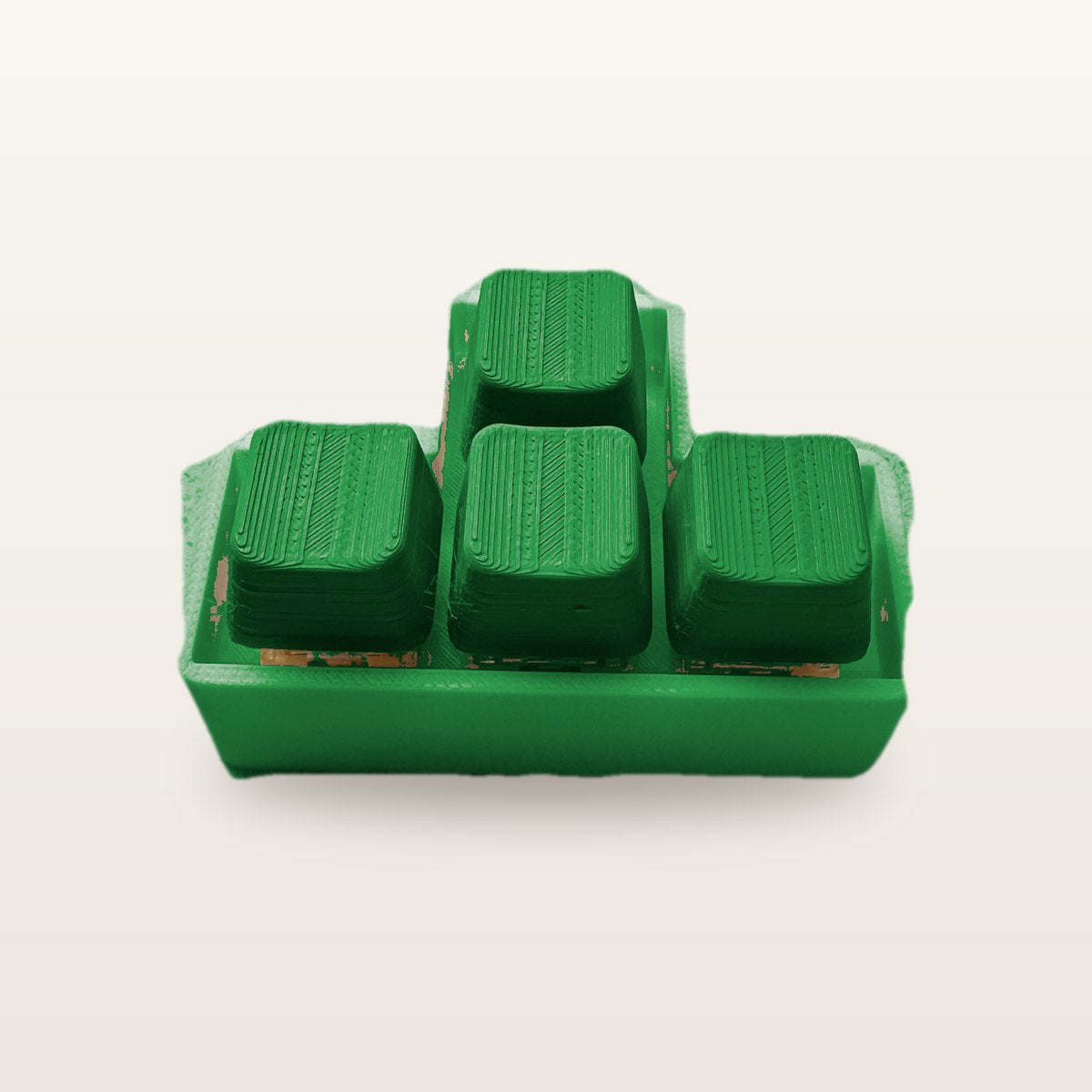Clickey WASD met groene basis en groene keycaps